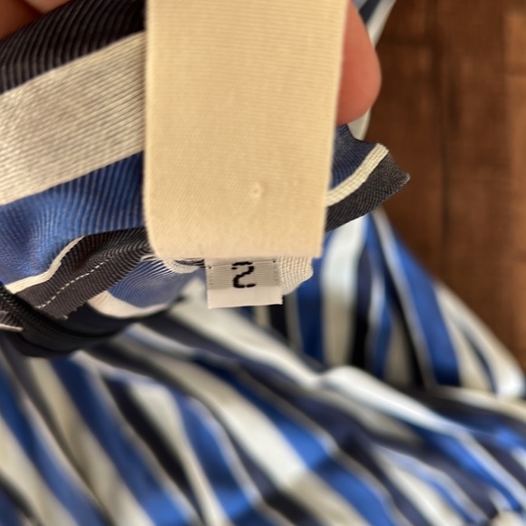 Worn once Zero + Maria Cornejo made in New York USA striped blue jumpsuit size 2 - Picture 5 of 9